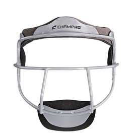 CHAMPRO The Grill Defensive Fielder's Protective Steel Frame Softball Face Mask , Silver, Youth