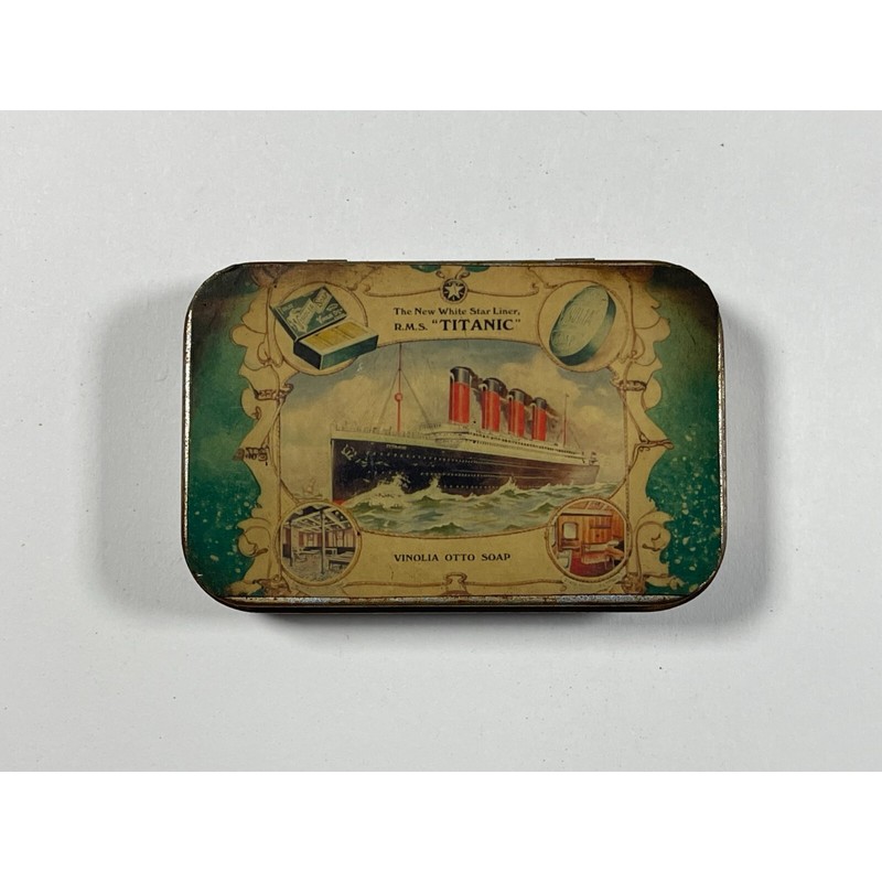 Titanic Memorabilia Tin Container Storage Titanic White Star Line Ship