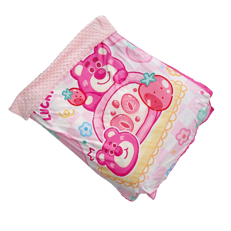 Baby Raised Dot Blanket Cartoon Soothing Soft Baby Dotted Blanket