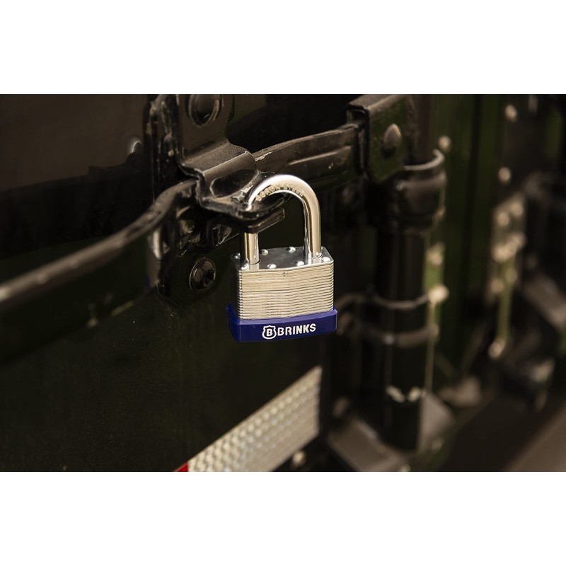BRINKS - 50mm Laminated Steel Keyed Padlock - Chrome Plated