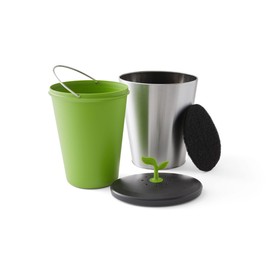 Chef'n 5269025 ECOCROCK COMPOST Papelera, 75 galones, acero gris