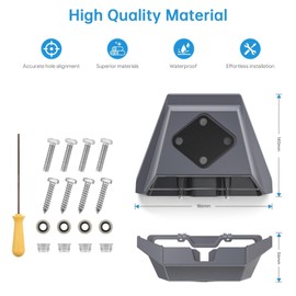 Jiawu Aluminum Alloy Mount for Starlink Gen 3, Anti Theft V3 Standard RV & Boat Roof Flat Dish Mount for Car Travel Trailer