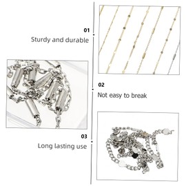 Vaguelly Nail Art Chain Jewelry DIY Metal Chains for Creative Manicure 10-Piece Set Easy to Use for Nail Decor and Designs