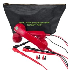 Loop Check Phones Electrician Continuity Test Phone Set TE001-N in Red or Black - TE001-NR