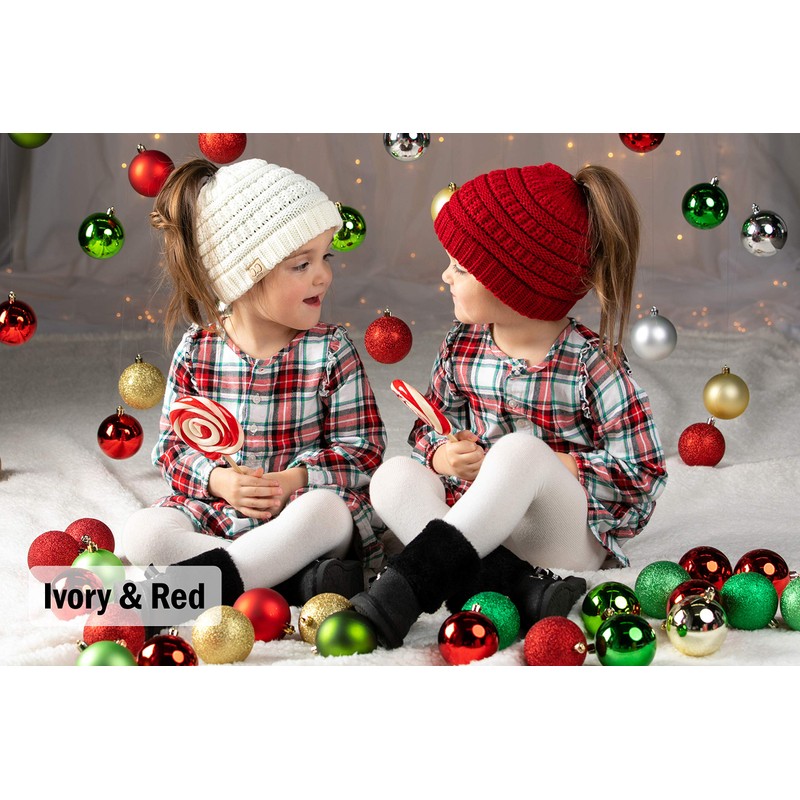 Funky Junque - Gorro de cola de caballo para niños,