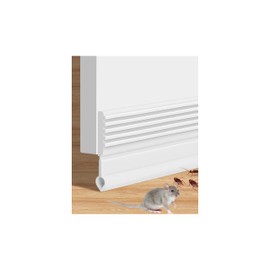 CLOORDE Under Door Draft Stoppers, Door Sweep Door Weather Stripping, Door Draft Stopper for Under Door, Garage Window Blockers, Noise and Cold Air Insulation, 2X39 Inch (White, 39inch)