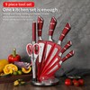 Kitchen Knife Set, 9-Piece Red Kitchen Knife Set with Acrylic