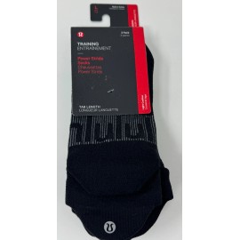 Lululemon Power Stride Tab Socks 3 Pack Men's  L Black   Workout Gym