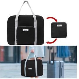 Xcase Airplane Travel Bag: Foldable Carry-on Bag for Air Travel, 23 Litres, Black (Foldable Carry-on Travel Bag, Cabin Bags)