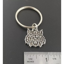 Wildcat Keychain, A1038KC, 2 Inches, Wildlife, Nature, Gift, Metal, Made in USA