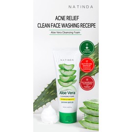 NATINDA Aloe Vera Cleansing Foam 130ml with aloe vera extract