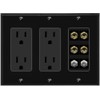 RiteAV 4 Port Banana 2 Speaker Binding Post 2 Coax