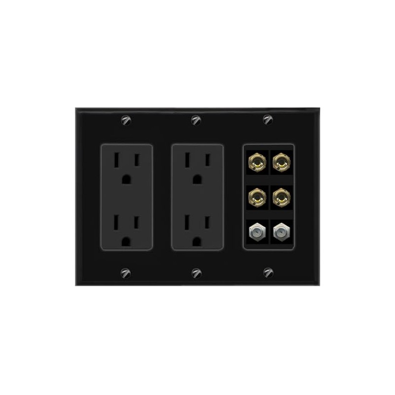 RiteAV 4 Port Banana 2 Speaker Binding Post 2 Coax
