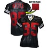 Custom Glitterflake George Kittle Womens Black Mesh Jersey Size X-Large