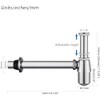 ZM Zinc&SS Bottle Trap Pipe Basin Sink Waste Kit 1-1/4'',