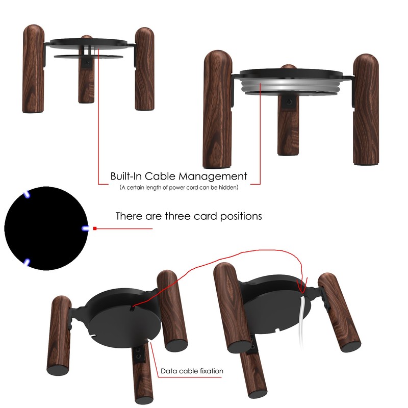 H Huaberich Desktop Holder Mount Stand Compatible for Echo Dot