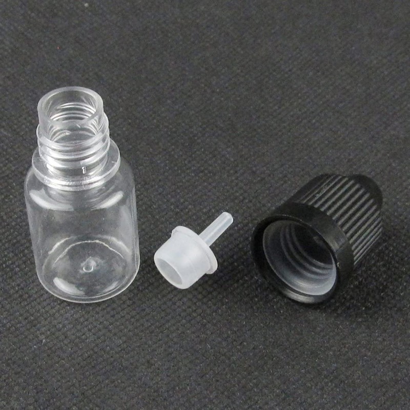 Rowiz 5 ml Empty Plastic Dropper Bottles Clear Bottles Liquid