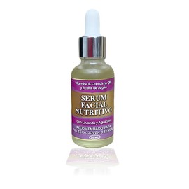 Serum Facial Para Piel Seca, Joven o Sensible - Nutritivo y Reparador - Con Aceite de Argán, Lavanda, Aguacate, Vitamina E, Coenzima Q10 y Oro - Uso Día y Noche