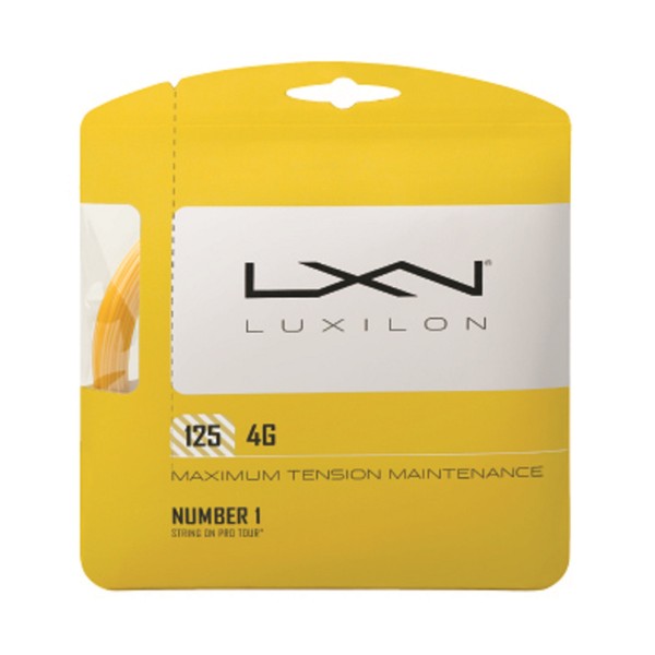 Luxilon 4G Tennis String, Gold, 16L Gauge/1.25mm