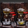 Lazy Kungfu Drip Teapot Magnetic Semi-Automatic Glass Teapot Wooden Glass