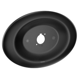 Moen Matte Black Remodeling Cover Plate Fits All One-Handle Tub Showers with 7-inch Escutcheon, 178755BL
