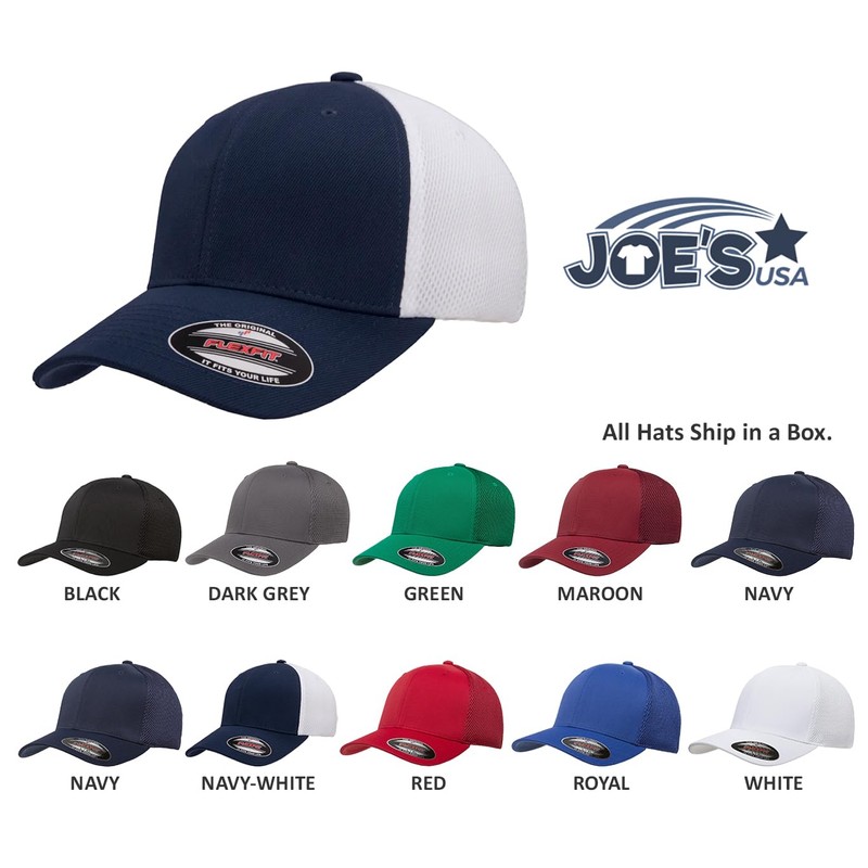 Joe's USA Flexfit 6533 Fitted Ultrafibre Airmesh Cap - S/M