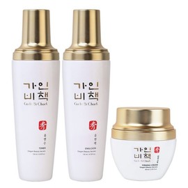 GAINBITCHAEK 가인비책 수 3종 단품 세트(유연수+유연액+탄력크림) /엑소좀 여성세트 프리미엄 미백 주름개선 Gainbicheok Soo 3-Piece Single Set (Softening Water + Softening Lotion + Firming Cream) / Exosome Women's Set Premium Whitening Wrinkle Improvement