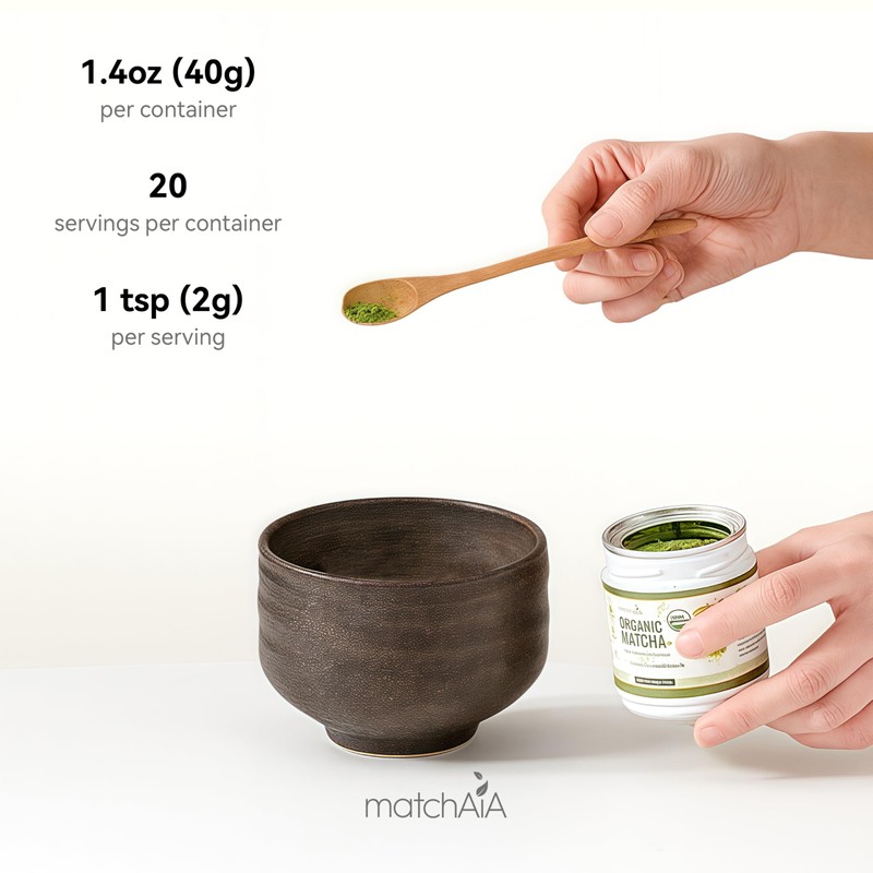 MatchAiA Organic Ceremonial Matcha Green Tea Powder - Premium Ceremonial