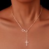 Poxtex Silver Infinity Cross Necklace for Women Dainty & Waterproof