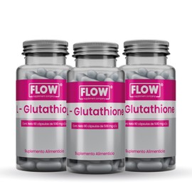 FLOW Glutatión 500 mgPaquete 3 piezasSuplemento AlimenticioMejor precio, más días de consumo.                                                         