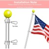 4 Pieces Flag Pole Rings,Aluminum Alloy Mounting Rings 360 Degree