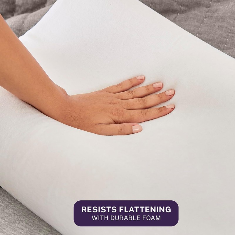 Sleep Innovations Memory Foam Contour Pillow, Queen Size, Head, Neck,