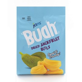 Jan's Buah Dried Fruit Chips - Experience Real Fruit, Gluten-Free, Sweet & Crunchy, Ready-to-Eat, Perfect for Anytime Snacking (Pack of 6, Jackfruit)