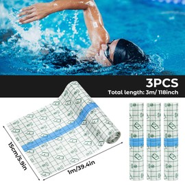 3 PCS Wasserdicht Transparent Bandage 15cm x 1m, Tattoo Pflaster Rolle Medizinisches Klebeband Duschpflaster Wasserfest Pflaster Folienverband Antiallergisch zum Sport Duschen Swimming (3pcs 15cm*1m)
