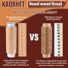 KAQRHFT Round Waxed Thread 0.55 mm 54 Yards, Leather Thread