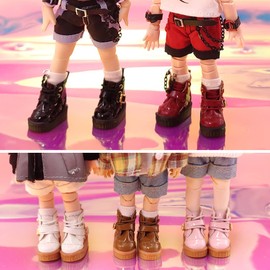 rakulifey Obitsu 11 Shoes Boots OB11 Shoes Obitsu Doll 4.3 inches (11 cm) Supplies, 5 Colors, Birthday Gift (White)