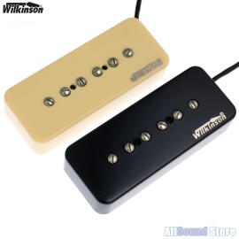 Wilkinson Premium W90 AlNiCo V P90 Soapbar Pickups - Made in Korea BLACK / CREAM - Bridge, Black
