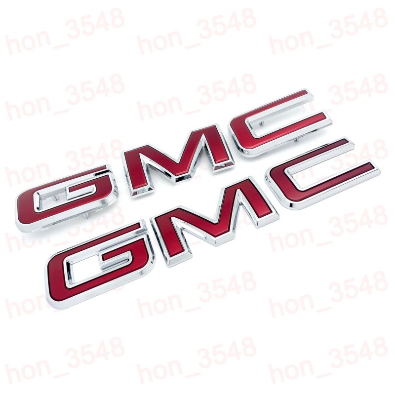 GMC NEW RED Front & Rear Emblem kit For 2019