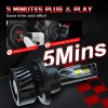 CHUSYYRAY Bright H13 LED Bulb Headlight+Fog Upgrade Kit For 2018