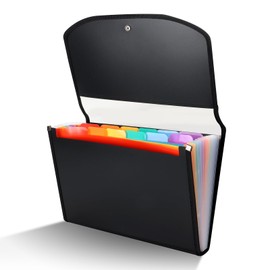 13 Pocket Folder Organiser, Expanding Folder A4, Rainbow Document Folder Used for Archiving Folders and Storing Files