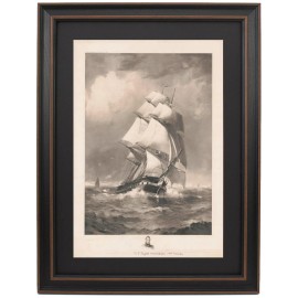 Framed U.S. Frigate Constitution (Old Ironsides) by John Marshall. 2 Sizes. - Standard
