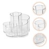 WOONEKY Makeup Brush Holder Rotatable Vanity Organizer with Compartments Compact