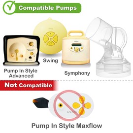 Nenesupply Connectors Compatible with Medela Flanges. Not Original Medela Personalfit Connector. Work with Pump in Style Symphony Harmony Swing Breastpumps, and Nenesupply Flanges.