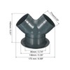 PATIKIL 3 Way Duct Splitter, 3"x3"x4" Y Reducer Connector Air