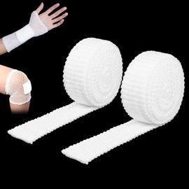 2 Rolls Tubular Bandage, 1.5 Inch Elastic Net Bandages, Wound Dressing Elastic Mesh Net, Tubular Gauze for Arm Wounds Without The Use of Adhesive Tape