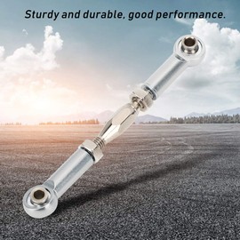RC Pull Rod, 6Pcs Adjustable Servo Links Tie Rod Aluminum Alloy Turnbuckle Rod Linkage Set for RC Hobby Car Model(Silver)