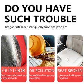 CGEAMDY Universal Seat Cover Set, Luxury Waterproof Car Seat Protector, Car Seat Covers, Front Seats, Faux Leather, PU Leather Car Seat Covers, Front, Waterproof Car Seat Covers, Embossed (Black &