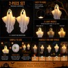 LED Hanging Ghost for Halloween Decor – Light-Up Fabric Horror