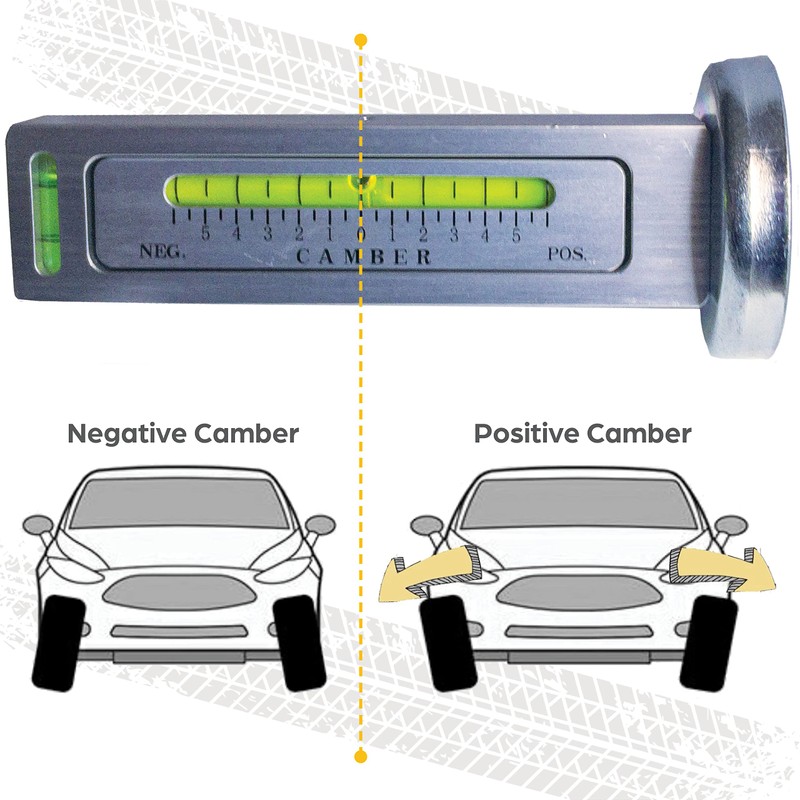 AUTOSOLO Camber Alignment Tool - Magnetic Wheel Alignment Gauge for