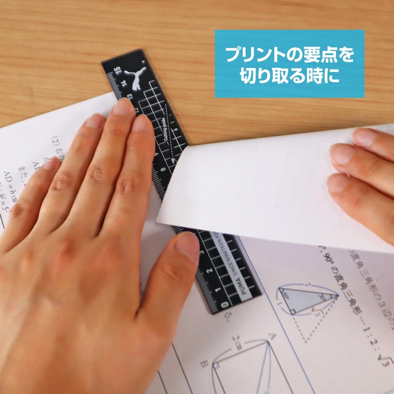 Kutsuwa PM514BK Puma Aluminum Ruler Black